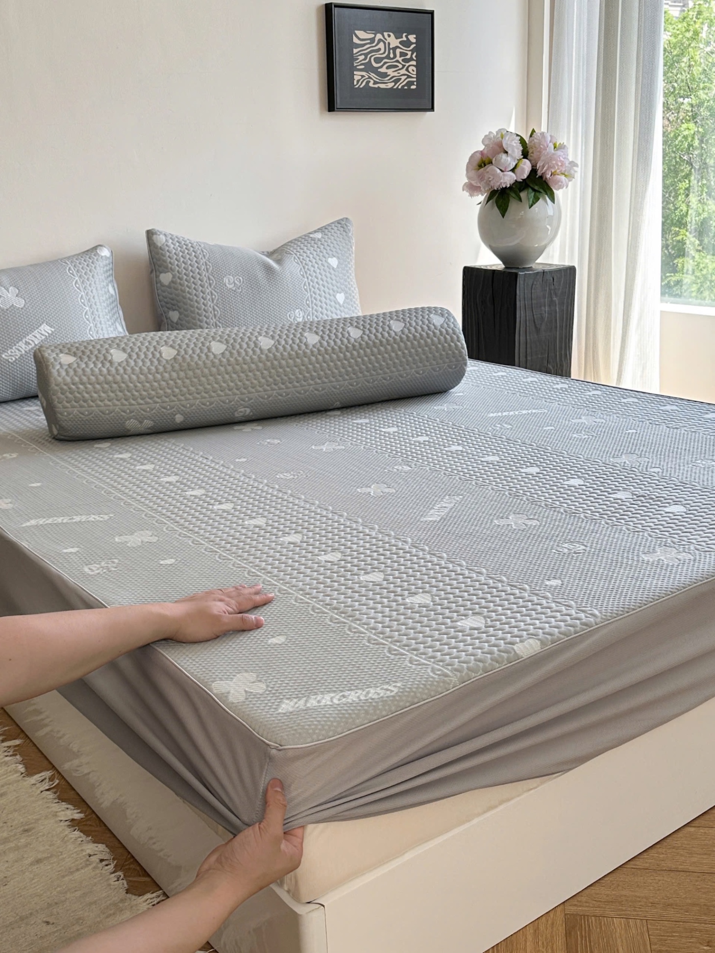 Bộ chiếu băng mát lạnh 4 món Markcross - size 2.2 x 2m - Ghi