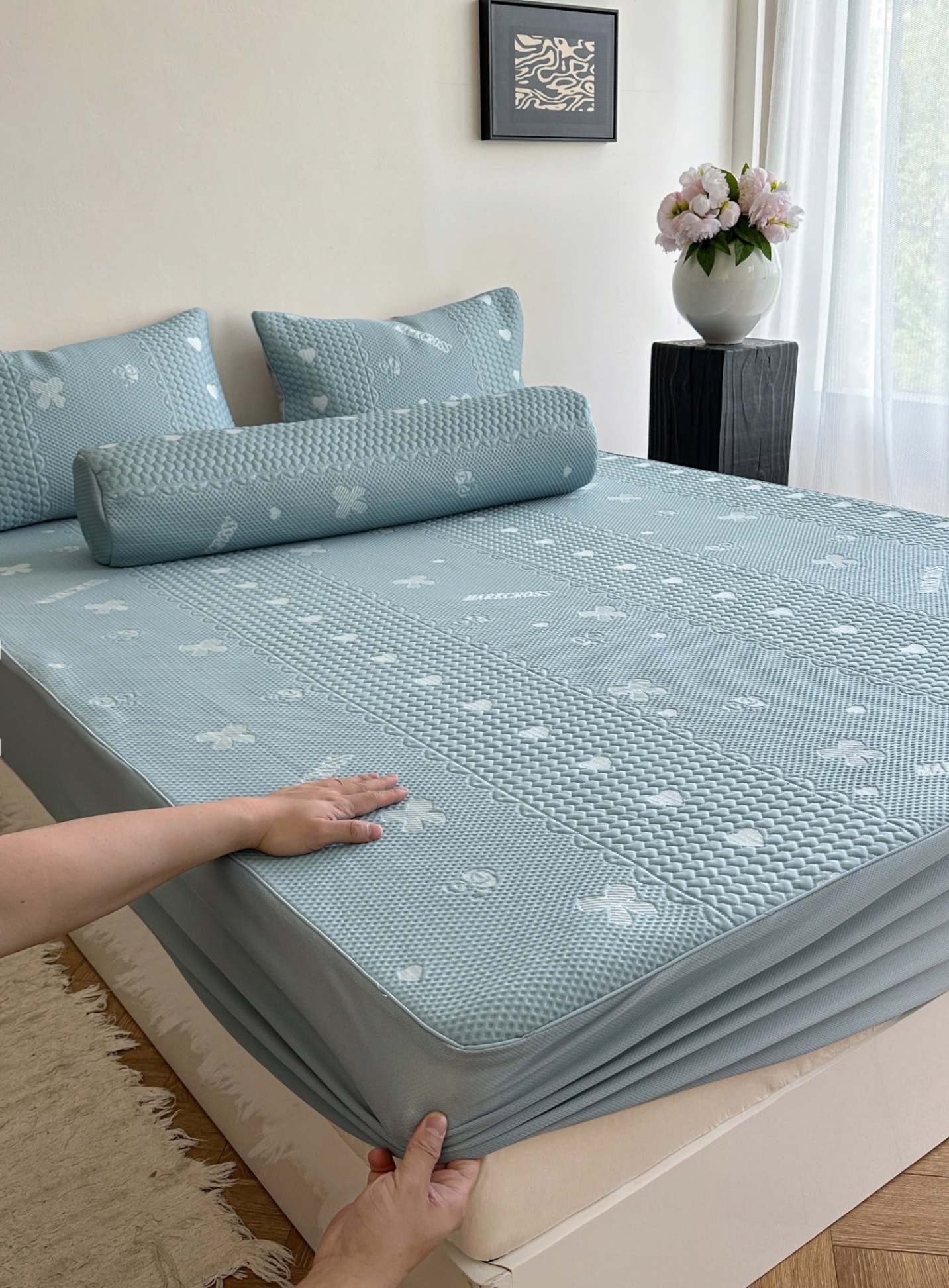 Bộ chiếu băng mát lạnh 4 món Markcross - size 2.2 x 2m - Xanh dương