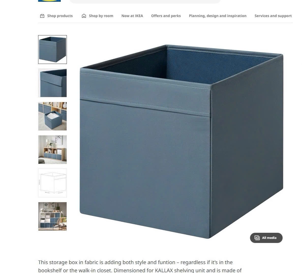 Hộp đựng đồ Drona Ikea - Xanh