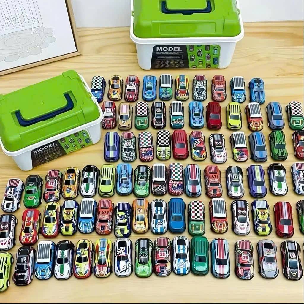 Hộp 50 ô tô hợp kim cho bé