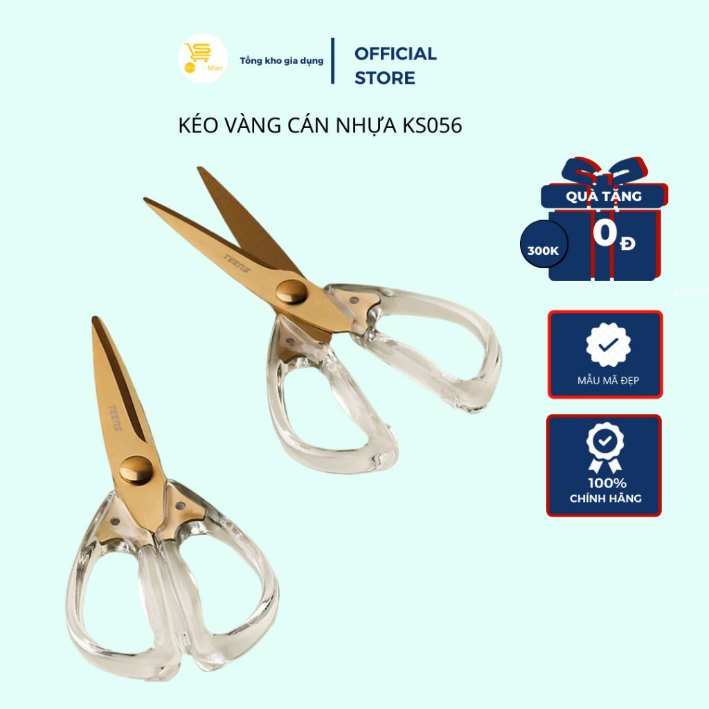 Kéo vàng cán nhựa trong KS056