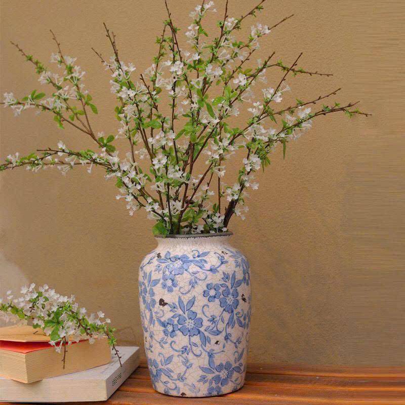 Bình gốm lam size 20cm
