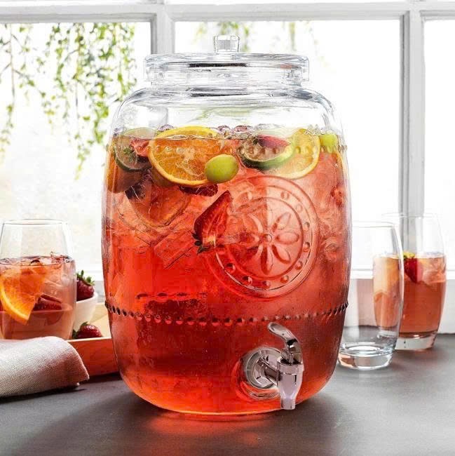 Bình ngâm thuỷ tinh có vòi rót 8.5L Lebenlang