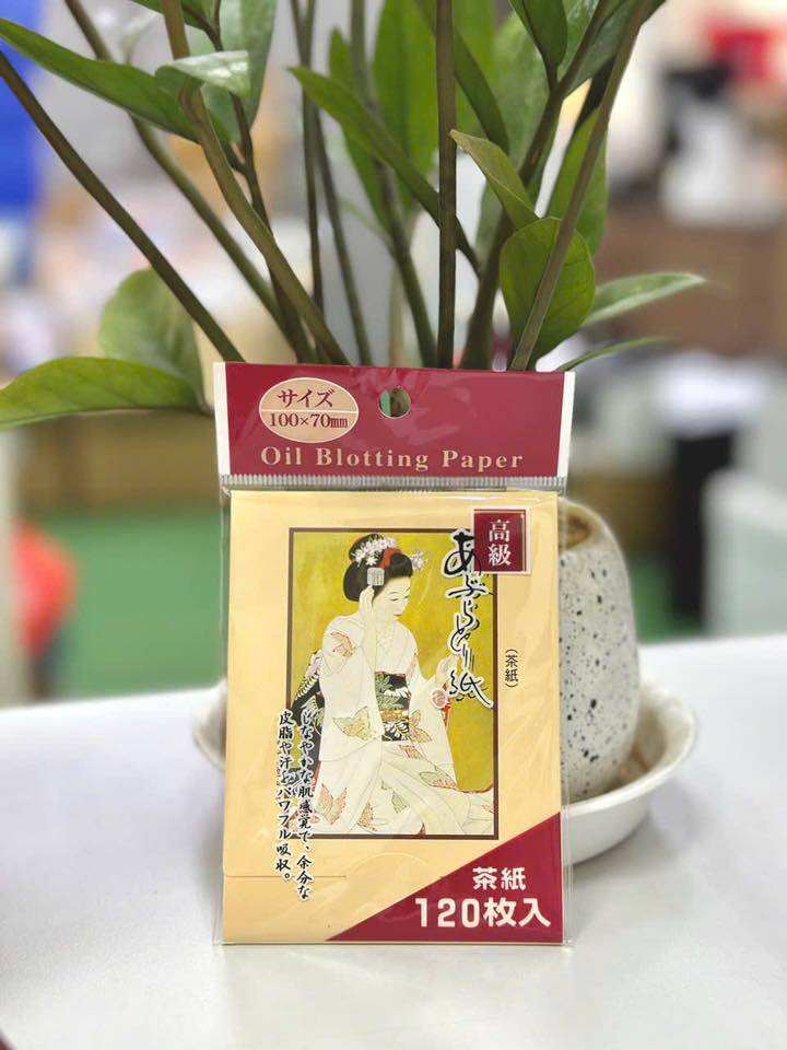 Combo 3 set giấy thấm dầu mặt Geisha Nhật bản
