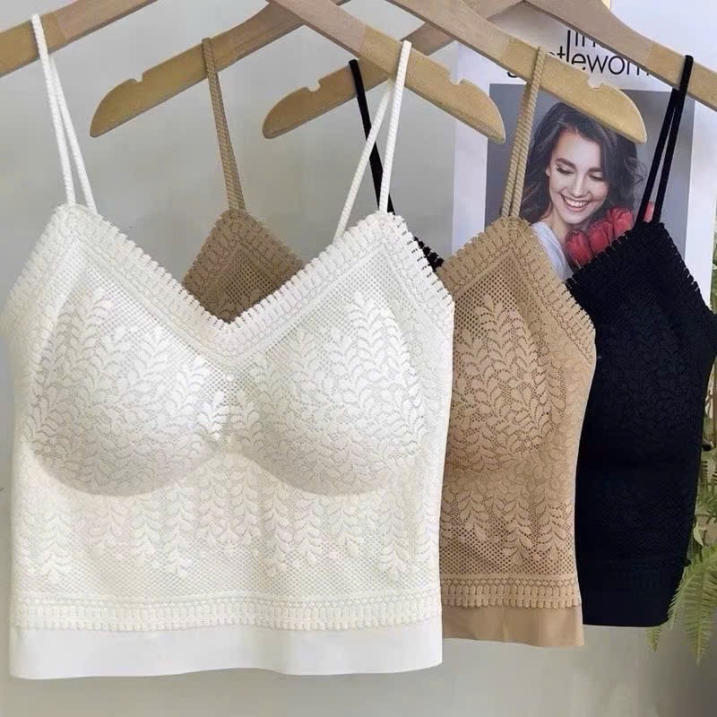 Áo 2 dây ren kèm bra cho nữ siêu xinh