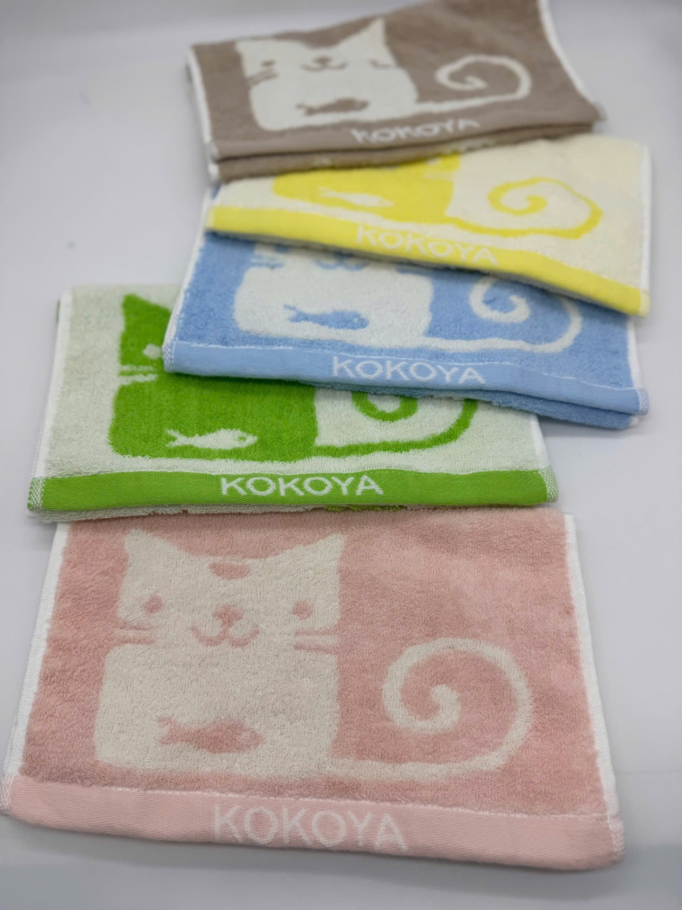 Set 5 khăn mặt 30 x 47cm mẫu mèo xuất nhật