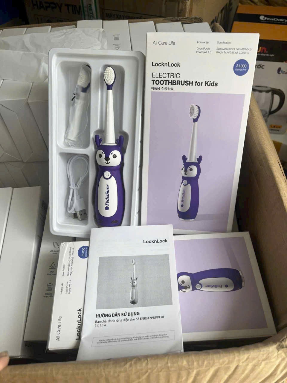 Bàn chải điện trẻ em LocknLock (quà tăng Pediasure)