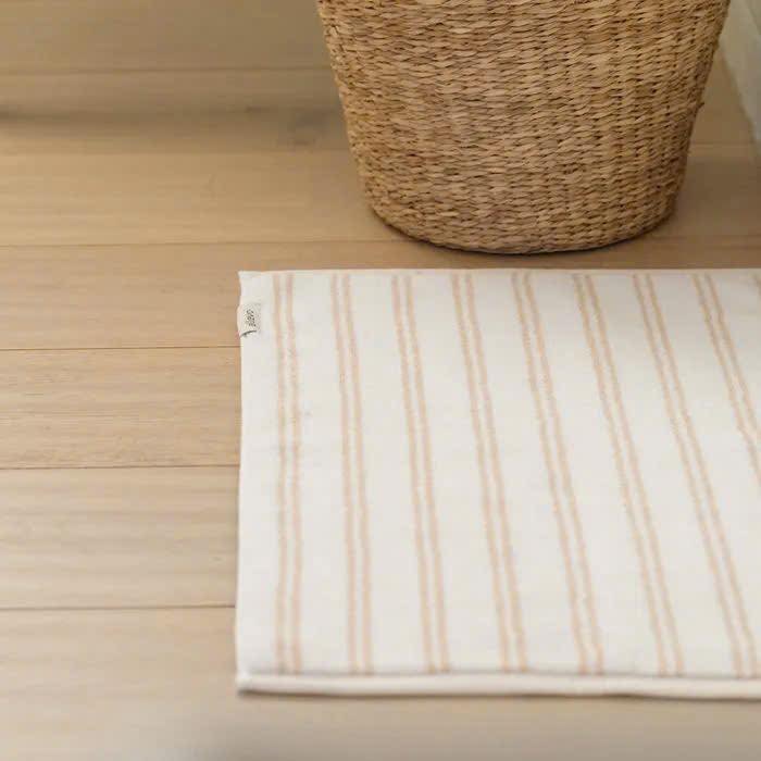 Thảm nhà tắm Songwol 40x60cm - kẻ sọc be vàng