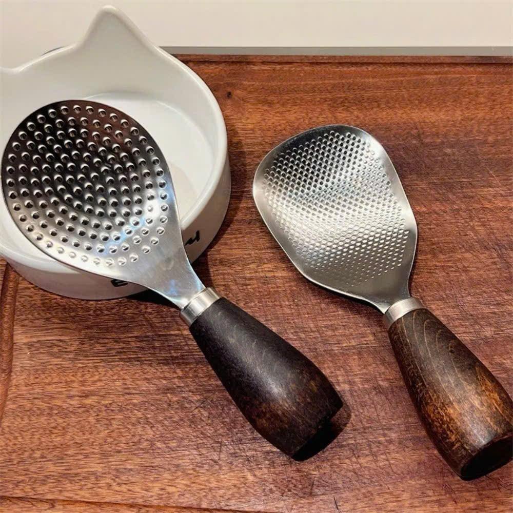 Set 2 muôi xới cơm inox cán gỗ