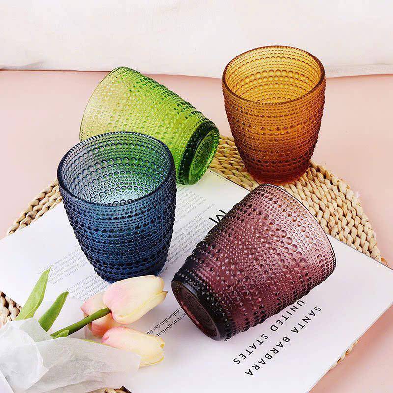 Bộ 4 cốc thuỷ tinh hạt cườm