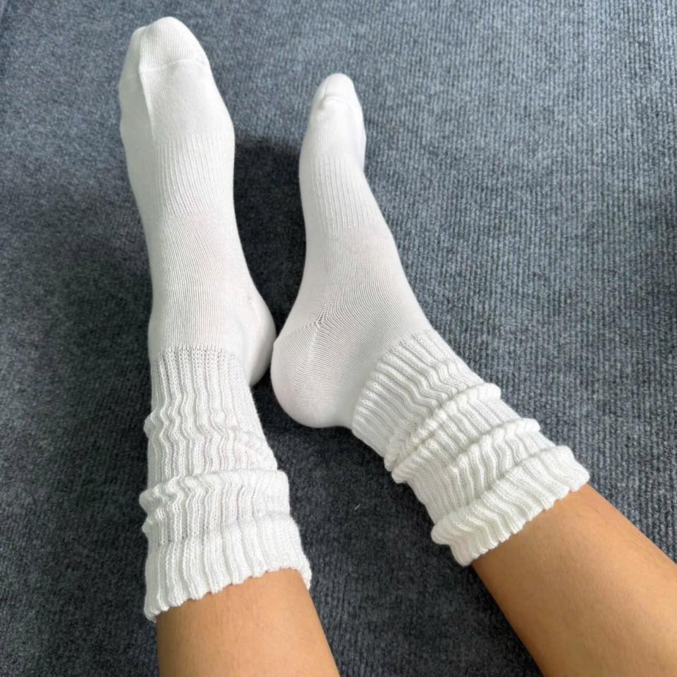Combo: 10 đôi tất cao cổ Uniqlo cổ tăm (mix màu)