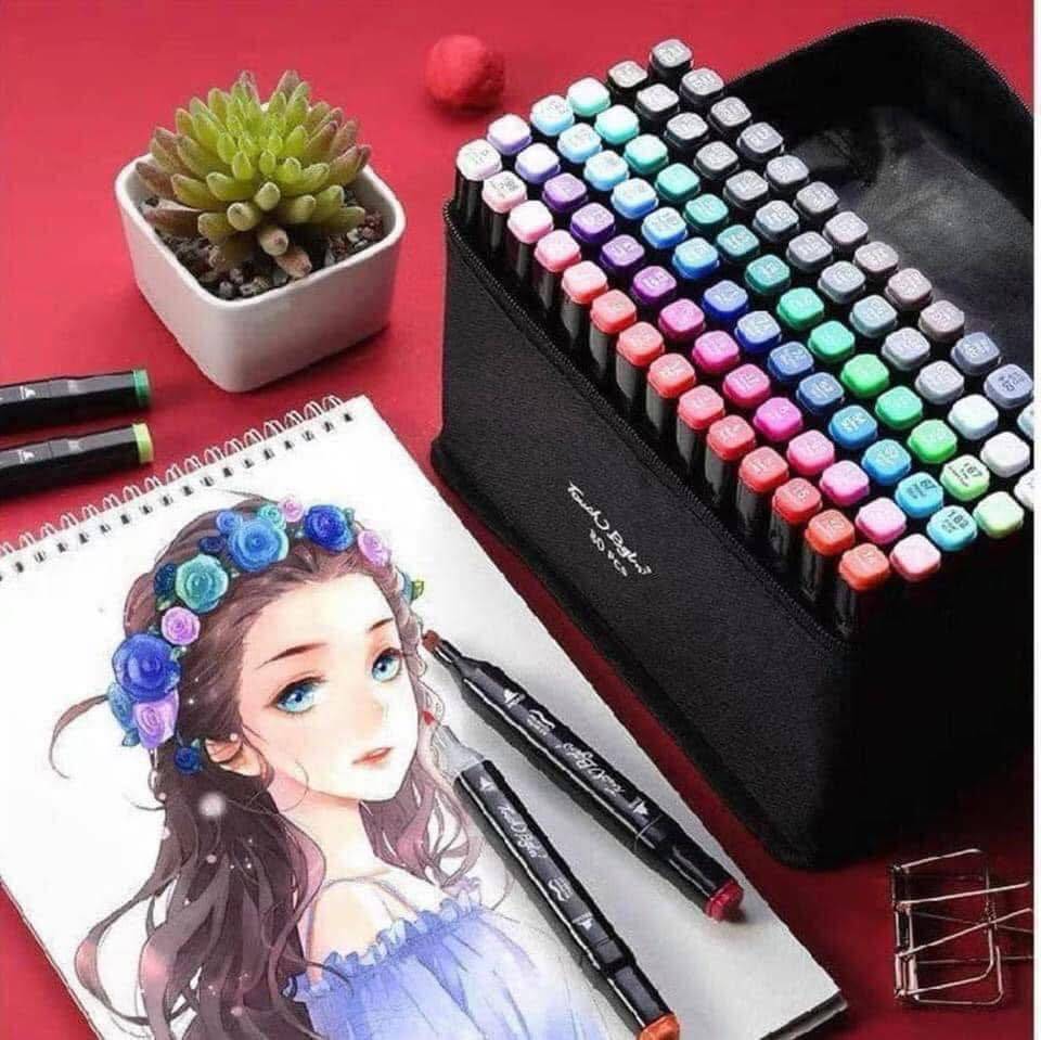 Set 48 bút dạ màu Touchshi kèm túi vải