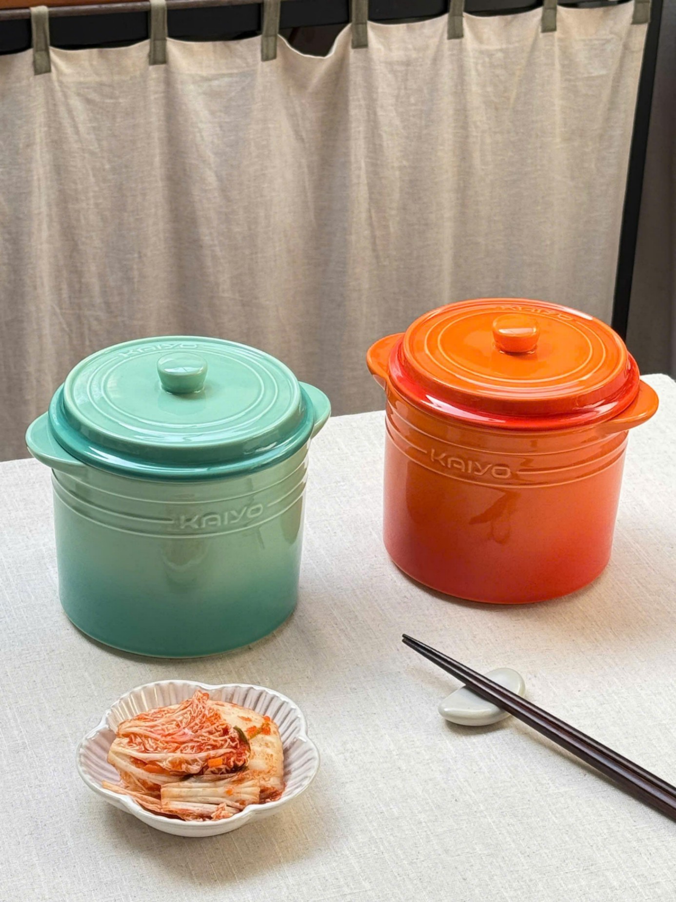 Hũ muối dưa cà gốm sứ cầu vồng Kaiyo - size 2L