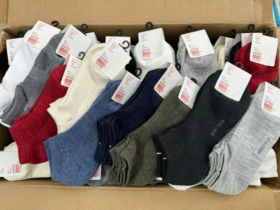 COMBO: Set 10 đôi tất Heatech Uniqlo cổ ngắn