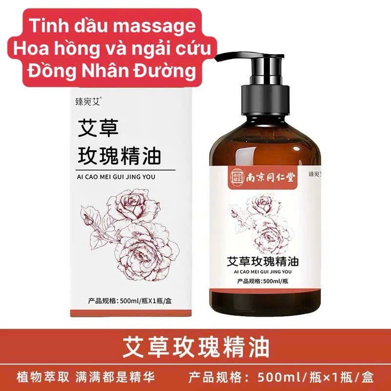 Dầu massage hoa hồng, ngải cứu Đồng Nhân Đường