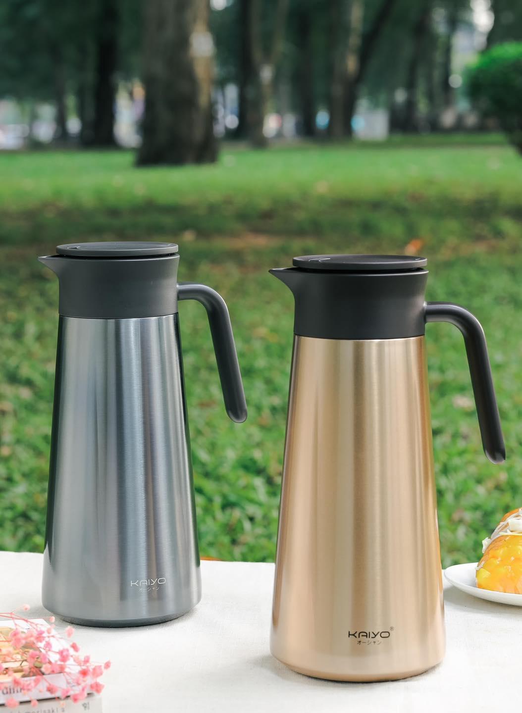 Phích giữ nhiệt kèm lọc trà siêu mịn, dung tích 1,8L Kaiyo