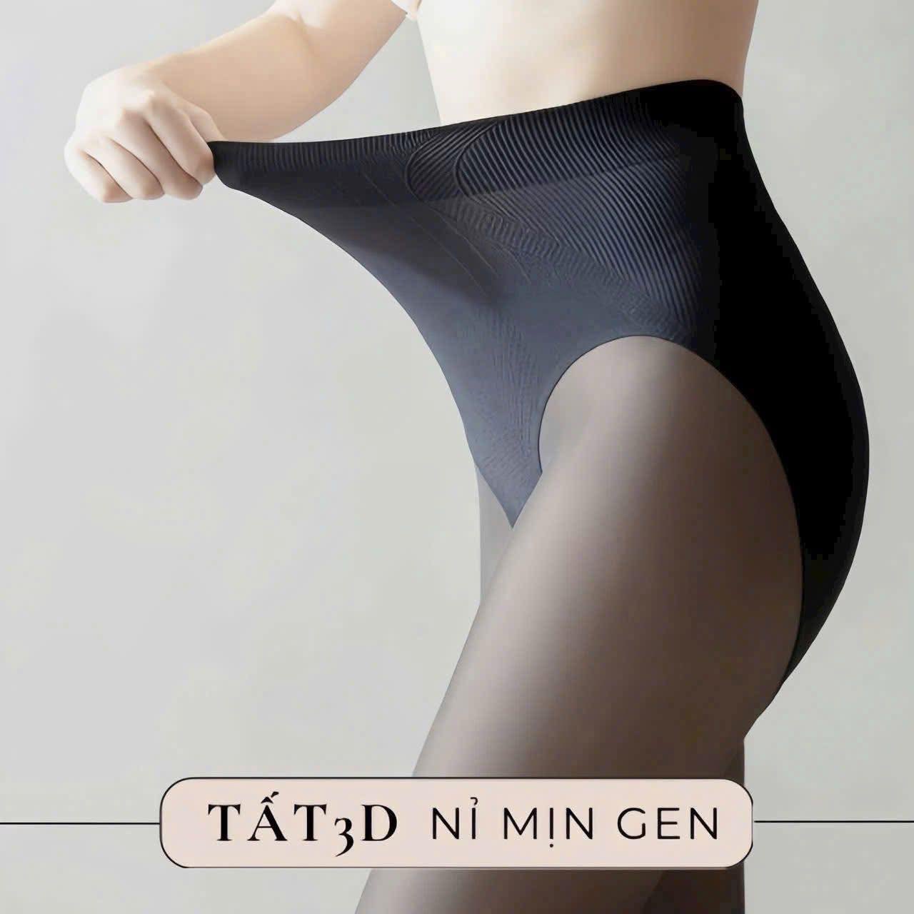 Quần tất 3D lót nỉ mịn gen bụng
