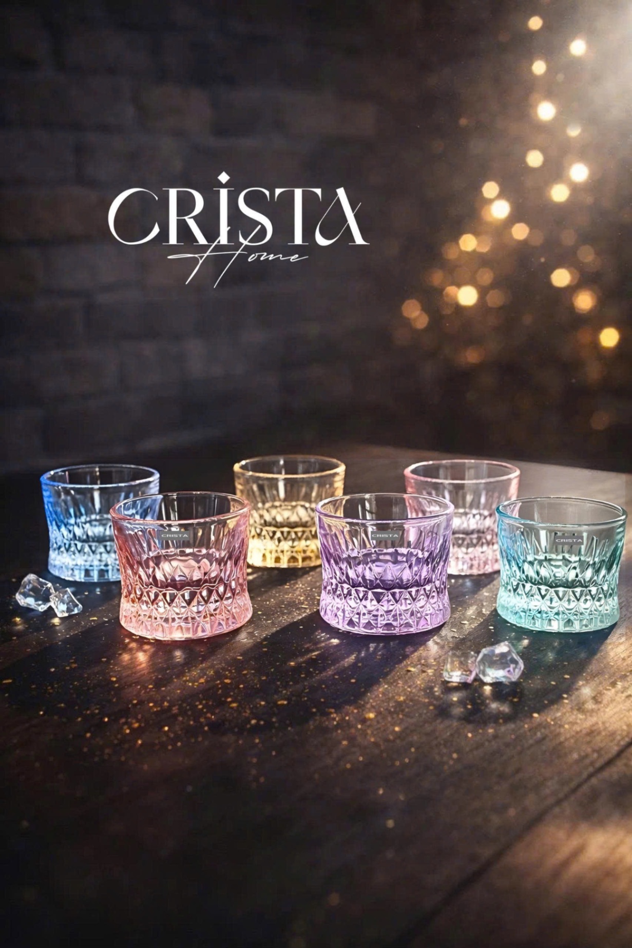 Bộ 6 ly thuỷ tinh whisky Crista