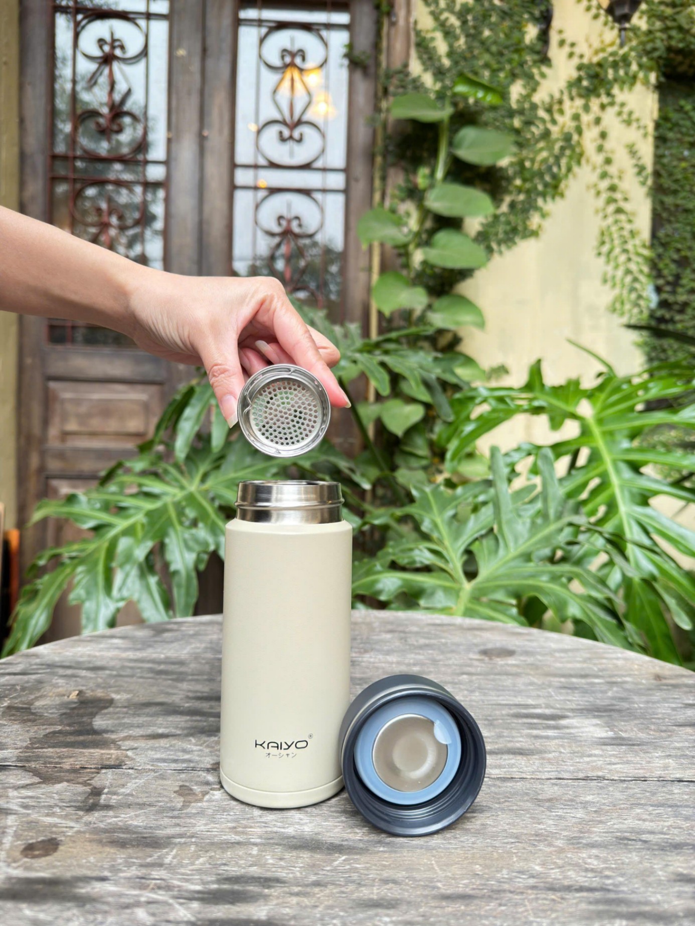 Bình giữ nhiệt có lọc trà Kaiyo 360ml