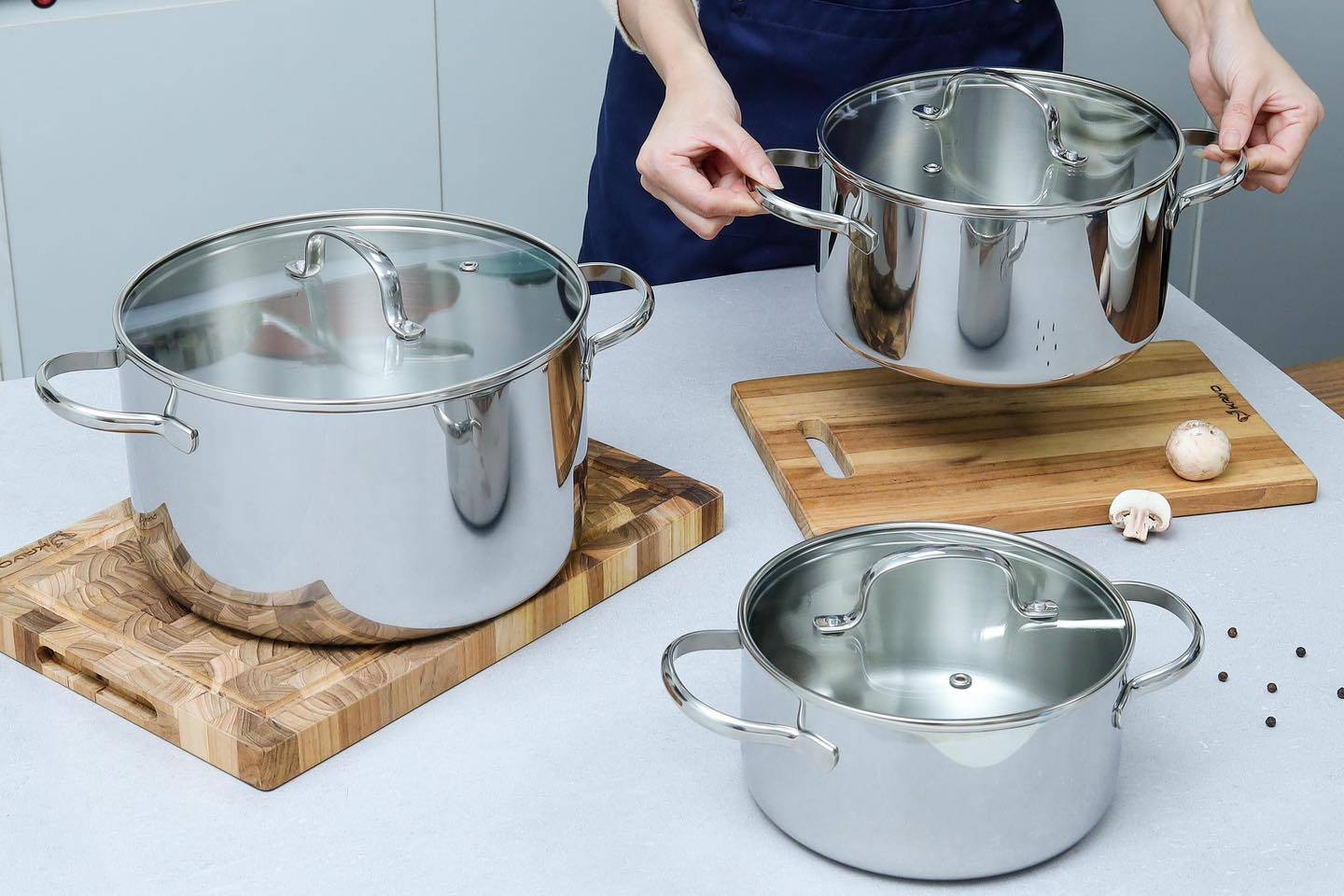 Nồi inox thân đáy liền Triply Classic Pro