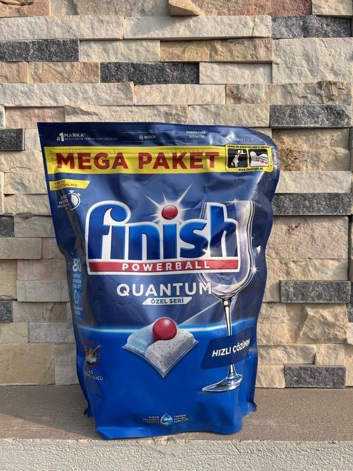 Bịch 80 viên rửa bát Quantum Power Gel FINISH(80 viên)