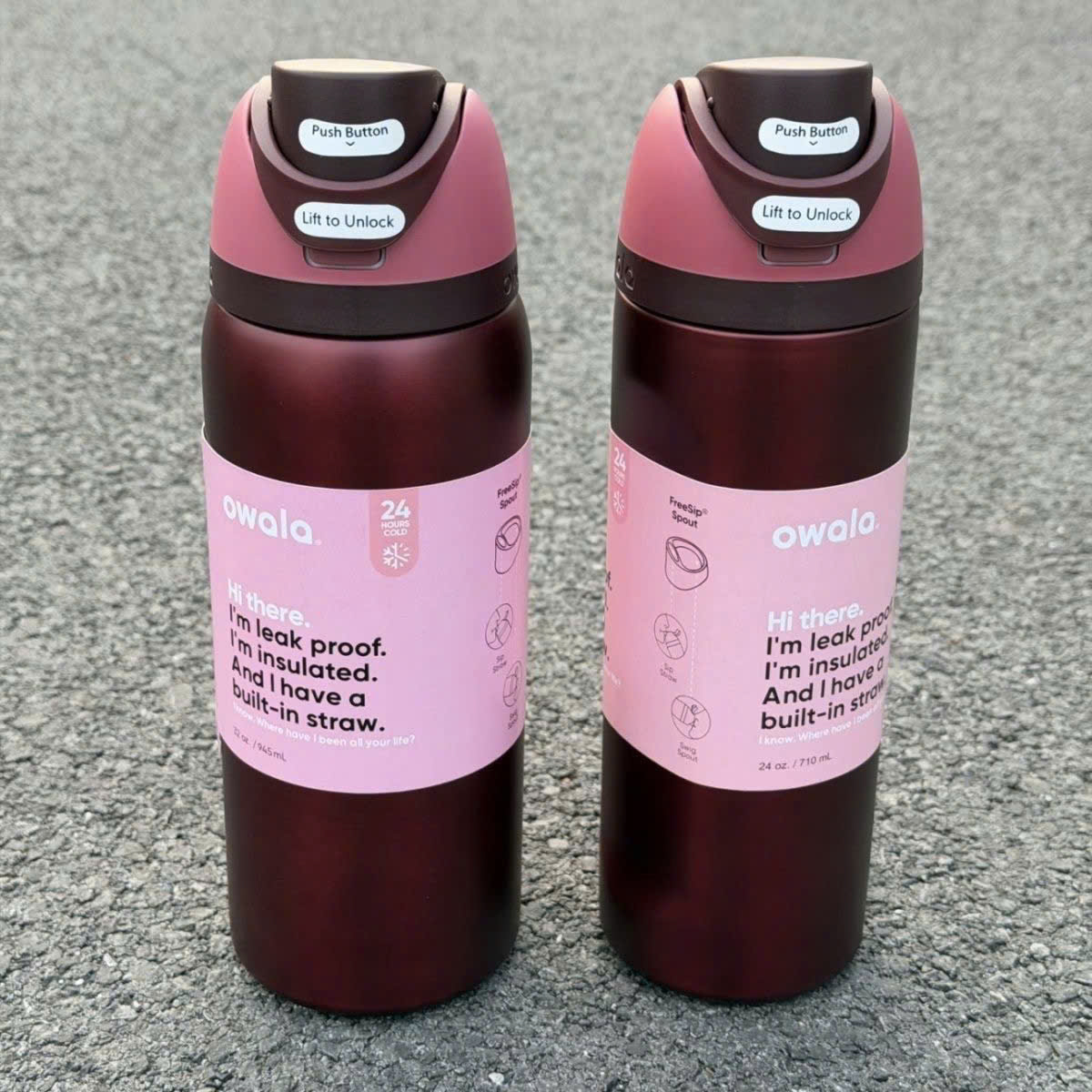 Bình giữ nhiệt 950ml OWALA màu cherry