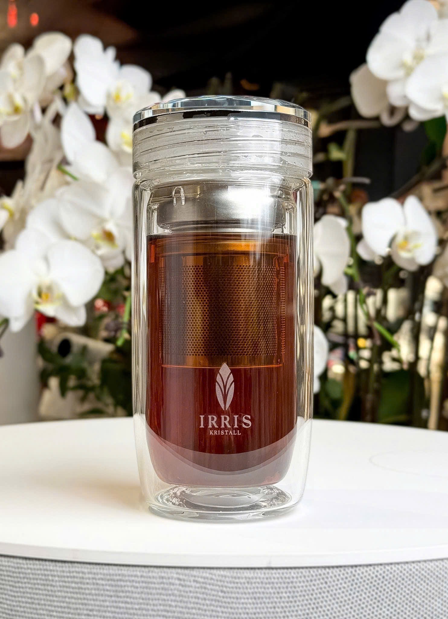 Bình thuỷ tinh IRRIS 2 lớp có lọc trà 500ml