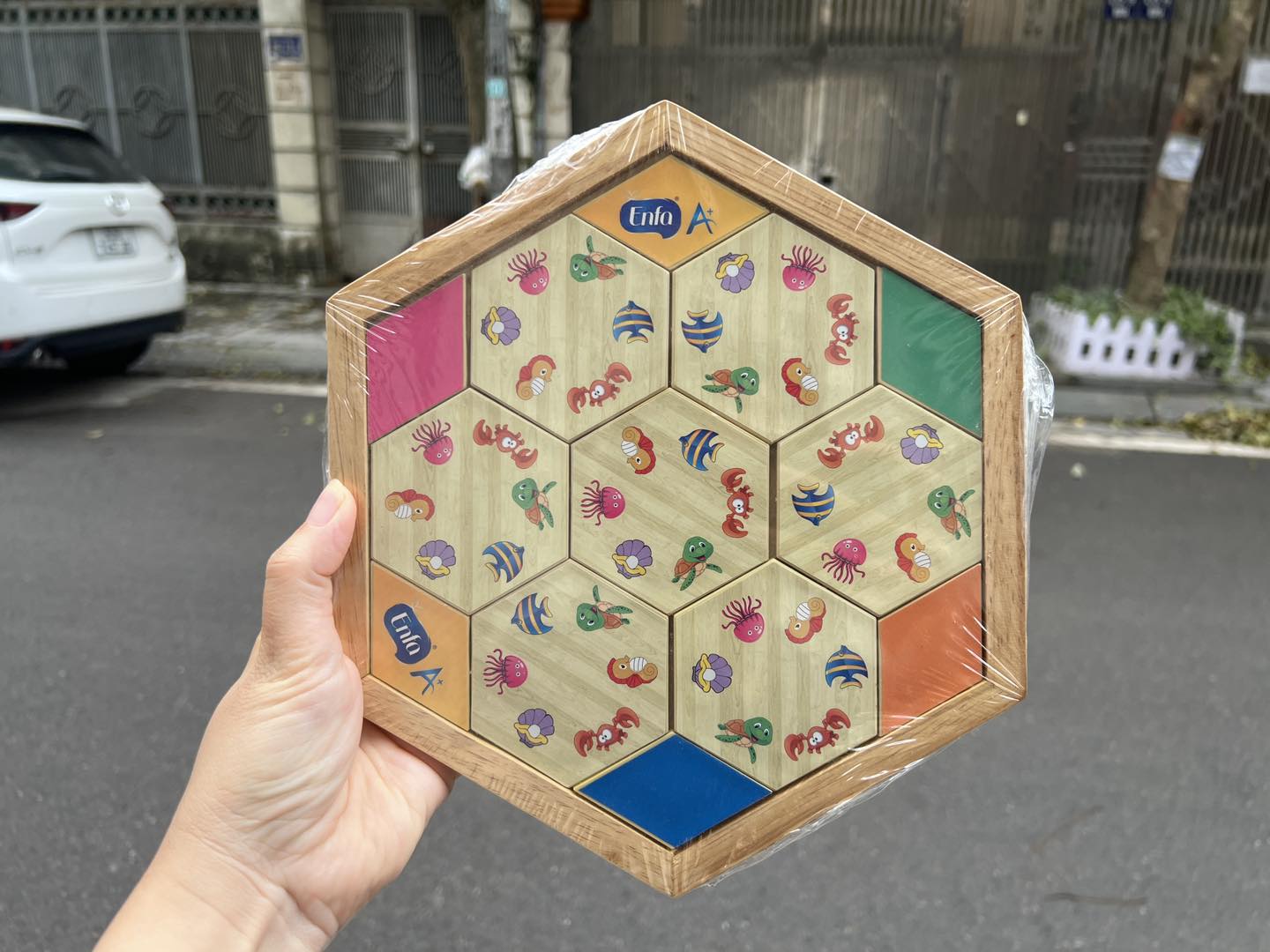 Bộ đồ chơi xếp hình gỗ Enfa