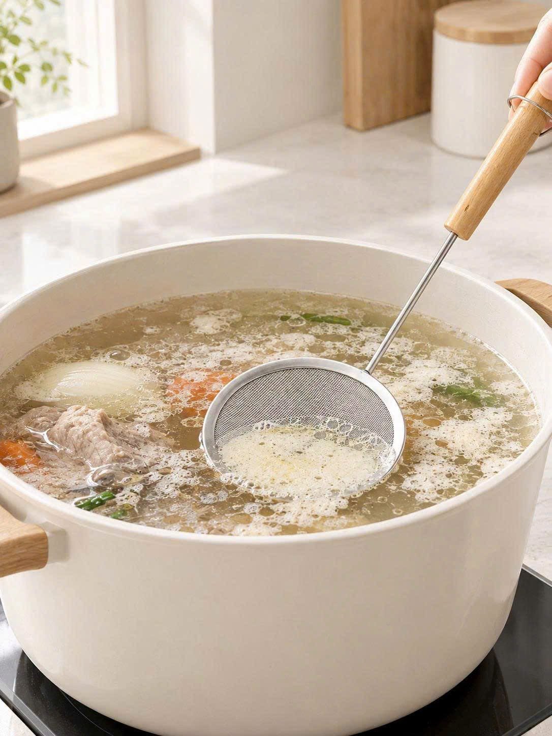 Combo 02 Muôi hớt váng mỡ, lọc cặn dầu ăn cán gỗ Echo Nhật