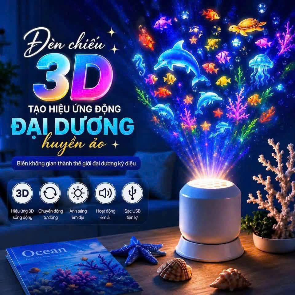 Đèn chiếu 3D sắc màu