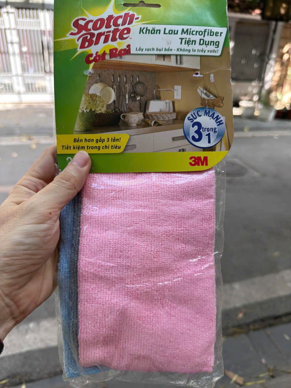 Set 3 Khăn lau đa năng Microfiber Scotch-Brite 3M