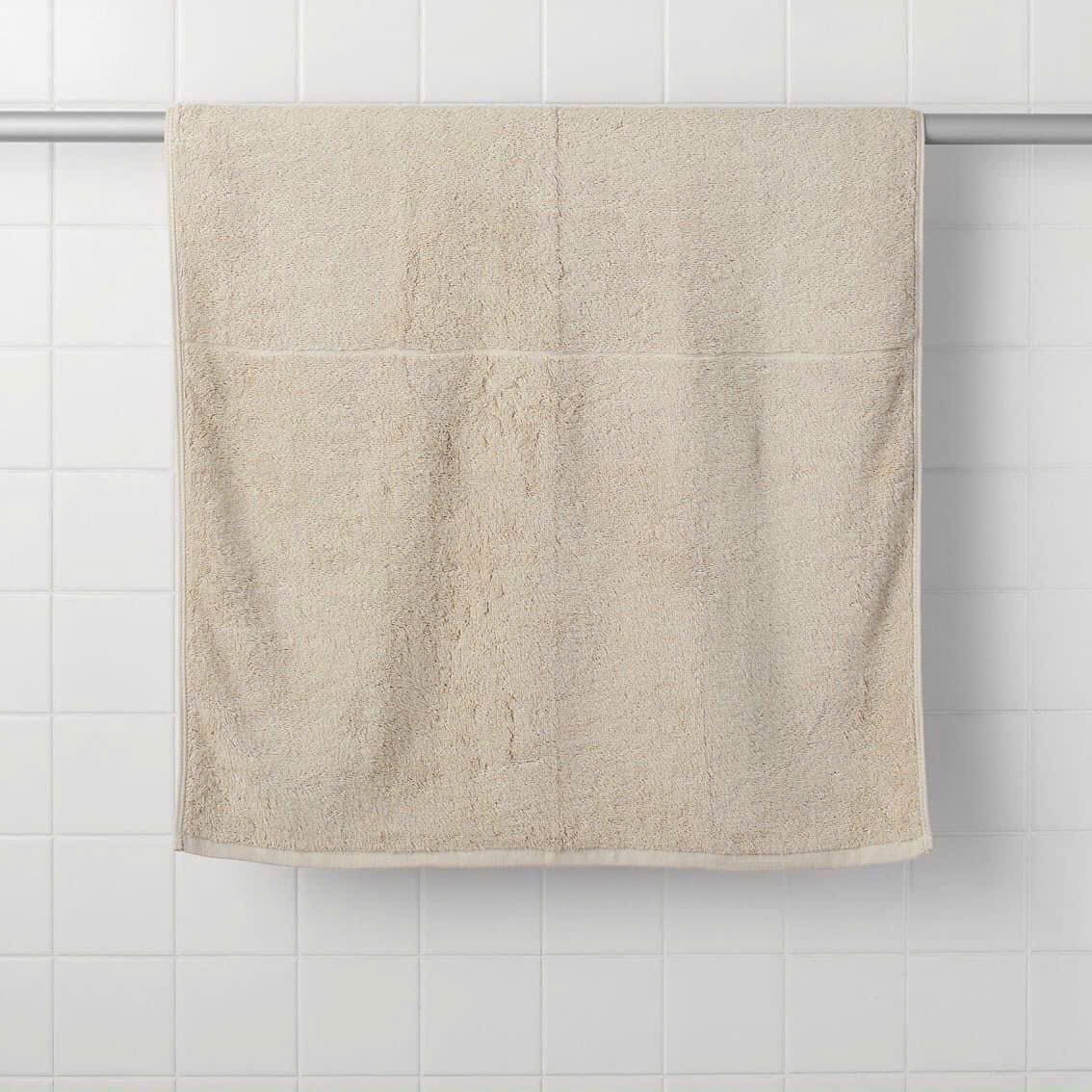 Khăn tắm cotton organic Muji 60x120cm - Be Vàng