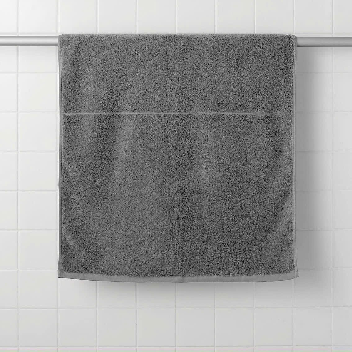 Khăn tắm cotton organic Muji 60x120cm - Ghi đậm