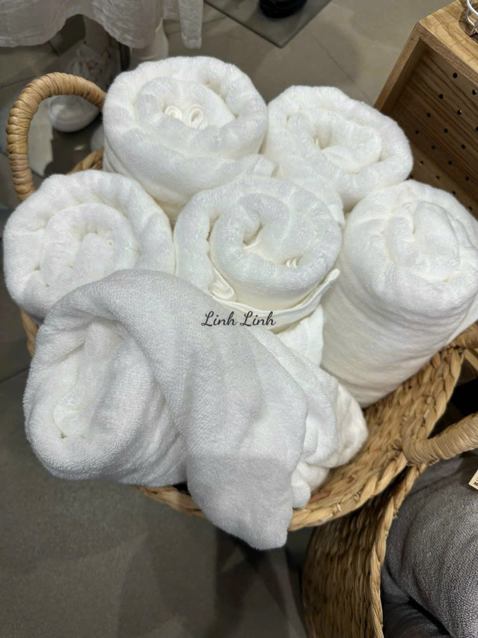 Khăn tắm cotton organic Muji 70x140cm - màu trắng