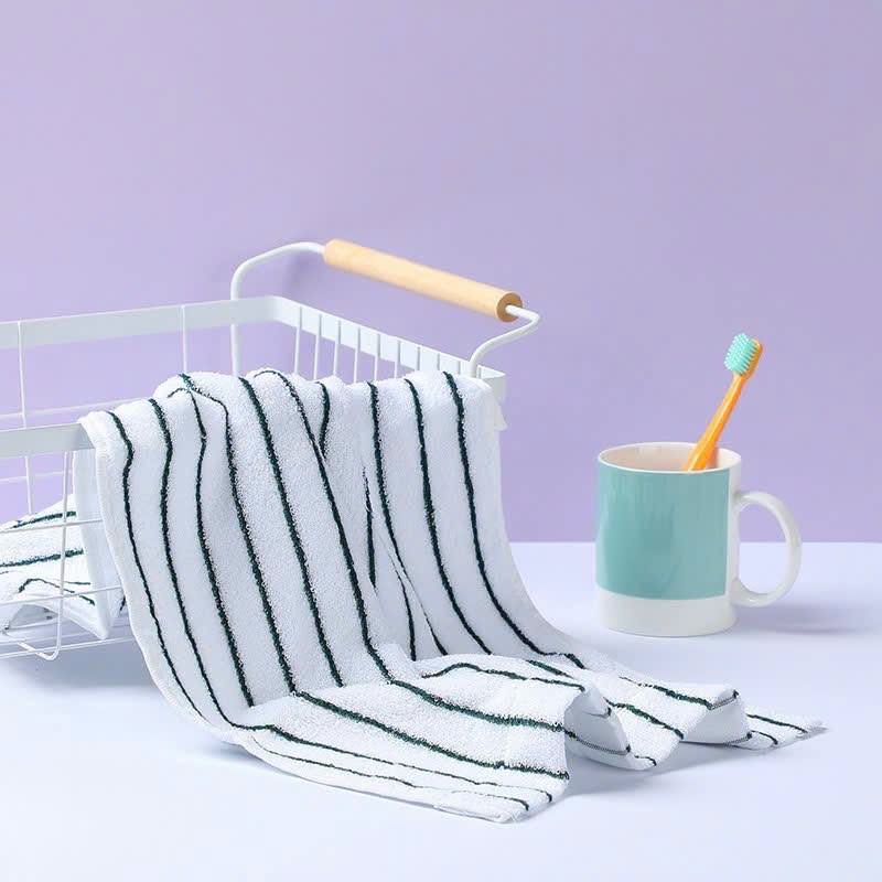 Khăn tắm cotton xuất Miniso Nhật 36x80cm - Kẻ Đen