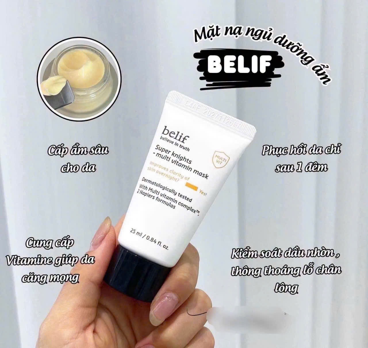 Mặt nạ ngủ dưỡng sáng da Belif