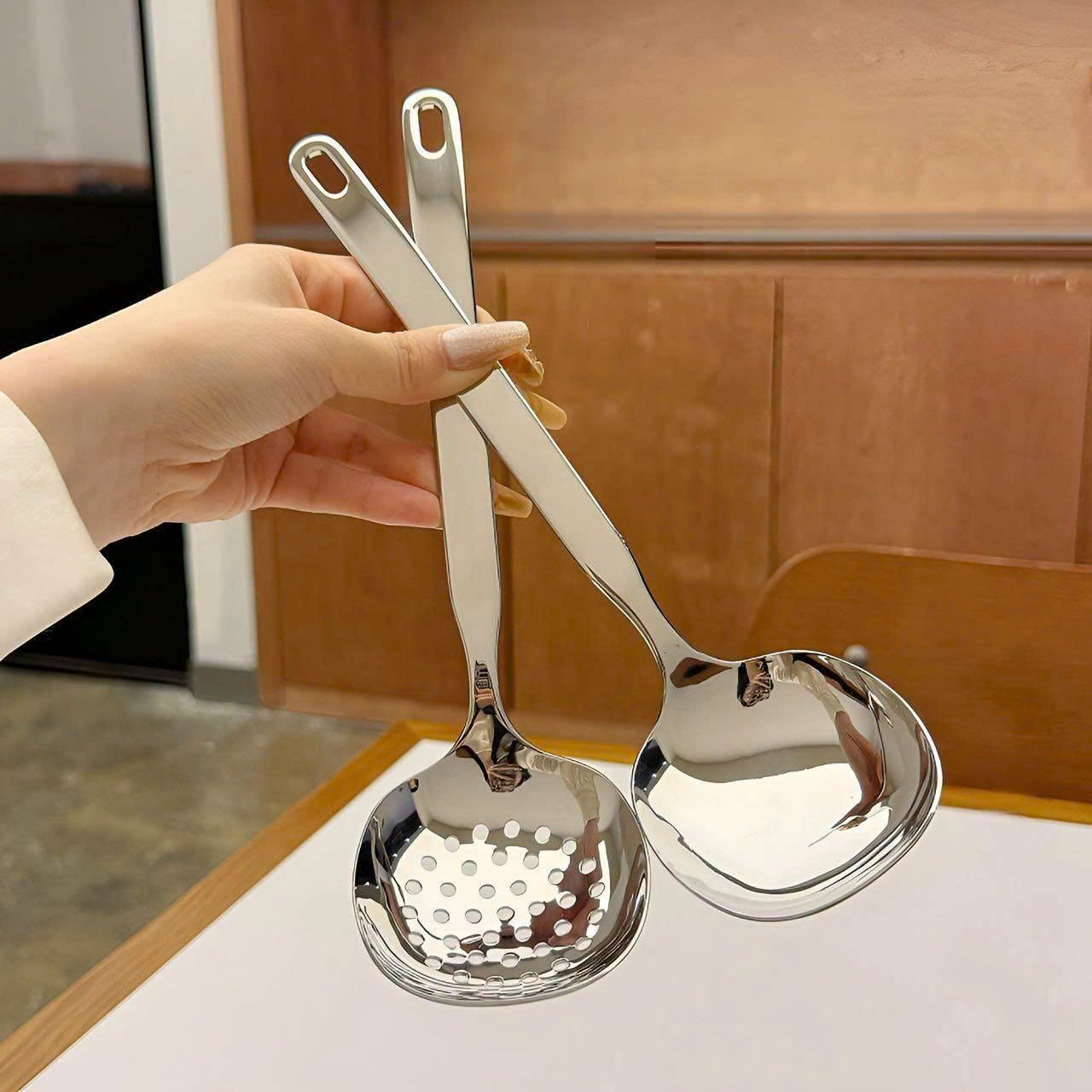 Muôi canh Oyatton mẫu vuông táo inox 316 (mã O876)
