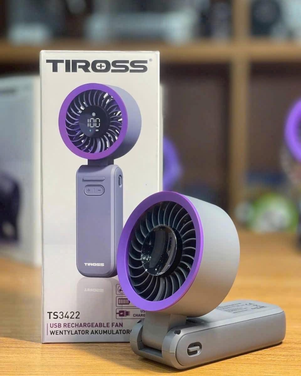 Quạt sạc USB cầm tay mini Tiross TS3422