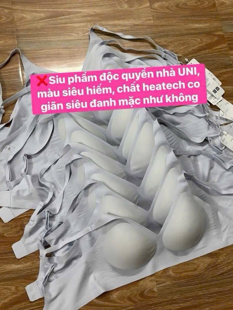 Combo: 02 Áo ngực siêu co giãn Uniqlo H-Tech - màu ghi