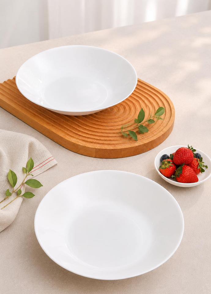 Set 4 đĩa sâu lòng opal Kaiyo - size 20cm (KCT-5189)