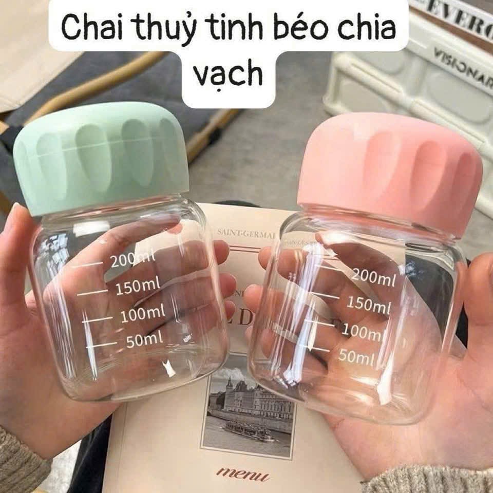 Set 5 chai thuỷ tinh chia vạch 300ml