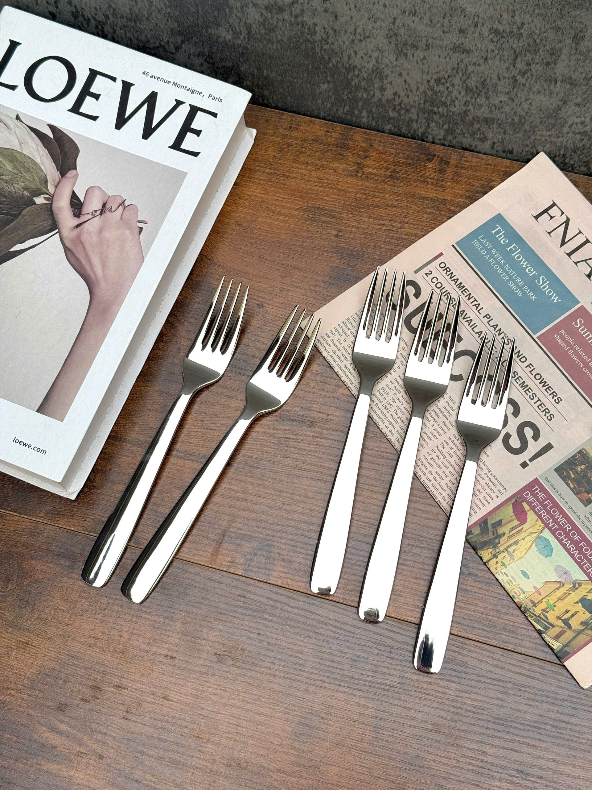 Set 5 dĩa inox SMEG 19cm