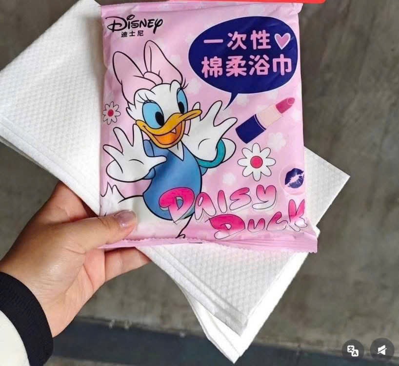 Set 5 khăn tắm dạng nén 60x120cm Disney