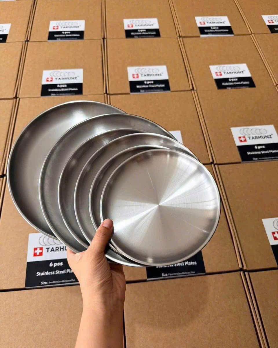 Set 6 đĩa inox cao cấp của TEZHUN