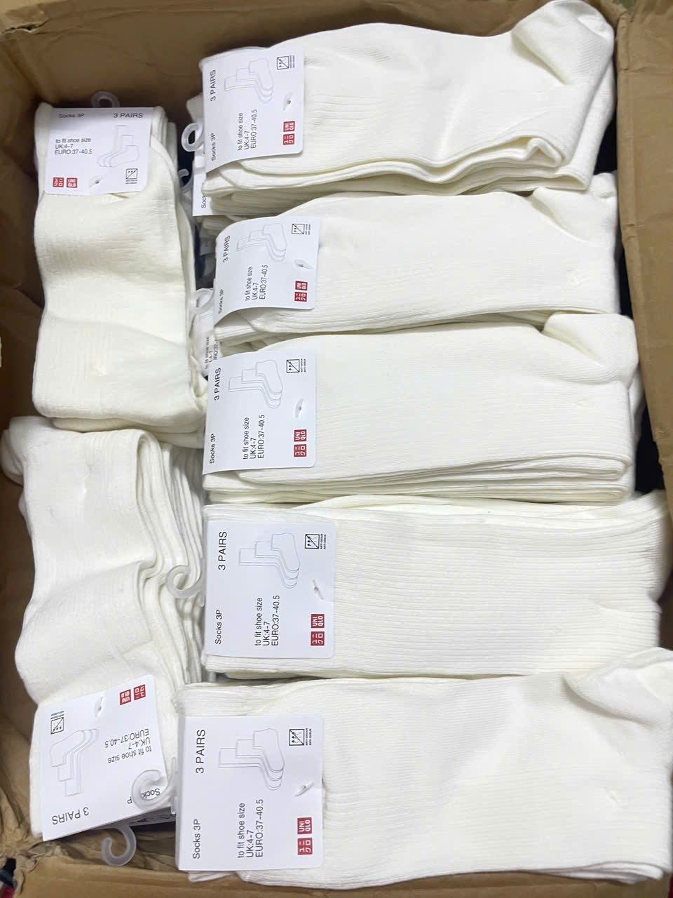 Set tất tăm cổ dài cho nam - màu trắng Uniqlo (COMBO 10 đôi)