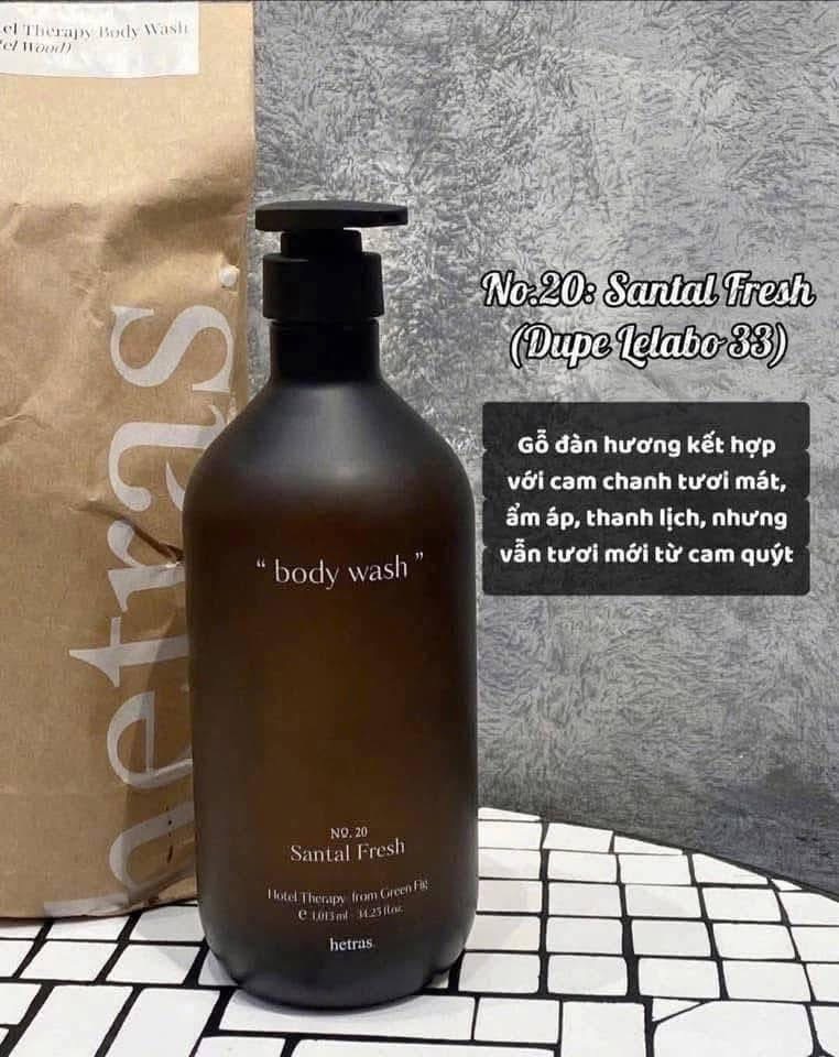 Sữa tắm nước hoa Hetras 1013ml - No20 - Santal fresh