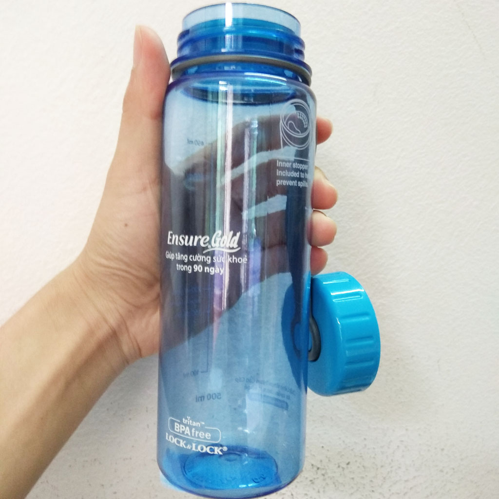 Bình Đựng Nước Chia Vạch Lock&Lock Eco 500ml ABF613B Xanh Dương
