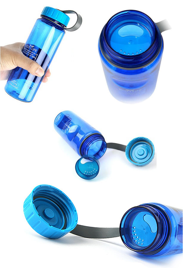 Bình Đựng Nước Chia Vạch Lock&Lock Eco 500ml ABF613B Xanh Dương