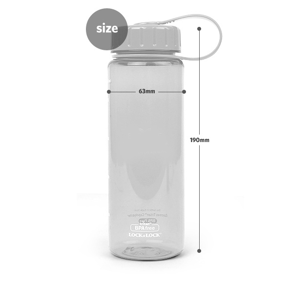 Bình Đựng Nước Chia Vạch Lock&Lock Eco 500ml ABF613B Xanh Dương