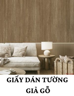 giấy dán tường giả gỗ